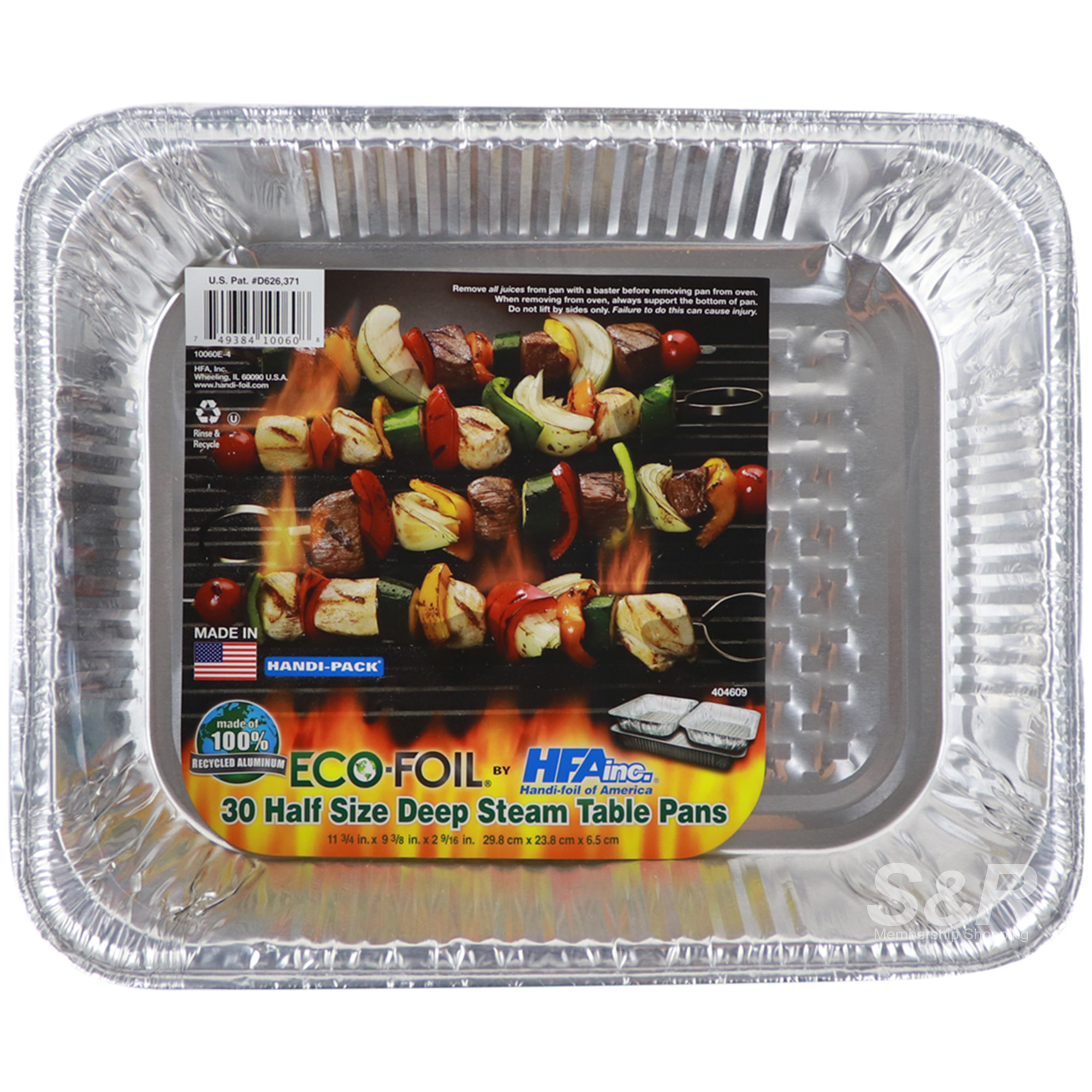 HFA Inc. Half Size Deep Steam Table Pans 30pcs HFA Inc. Half Size Deep Steam Table Pans 30pcs